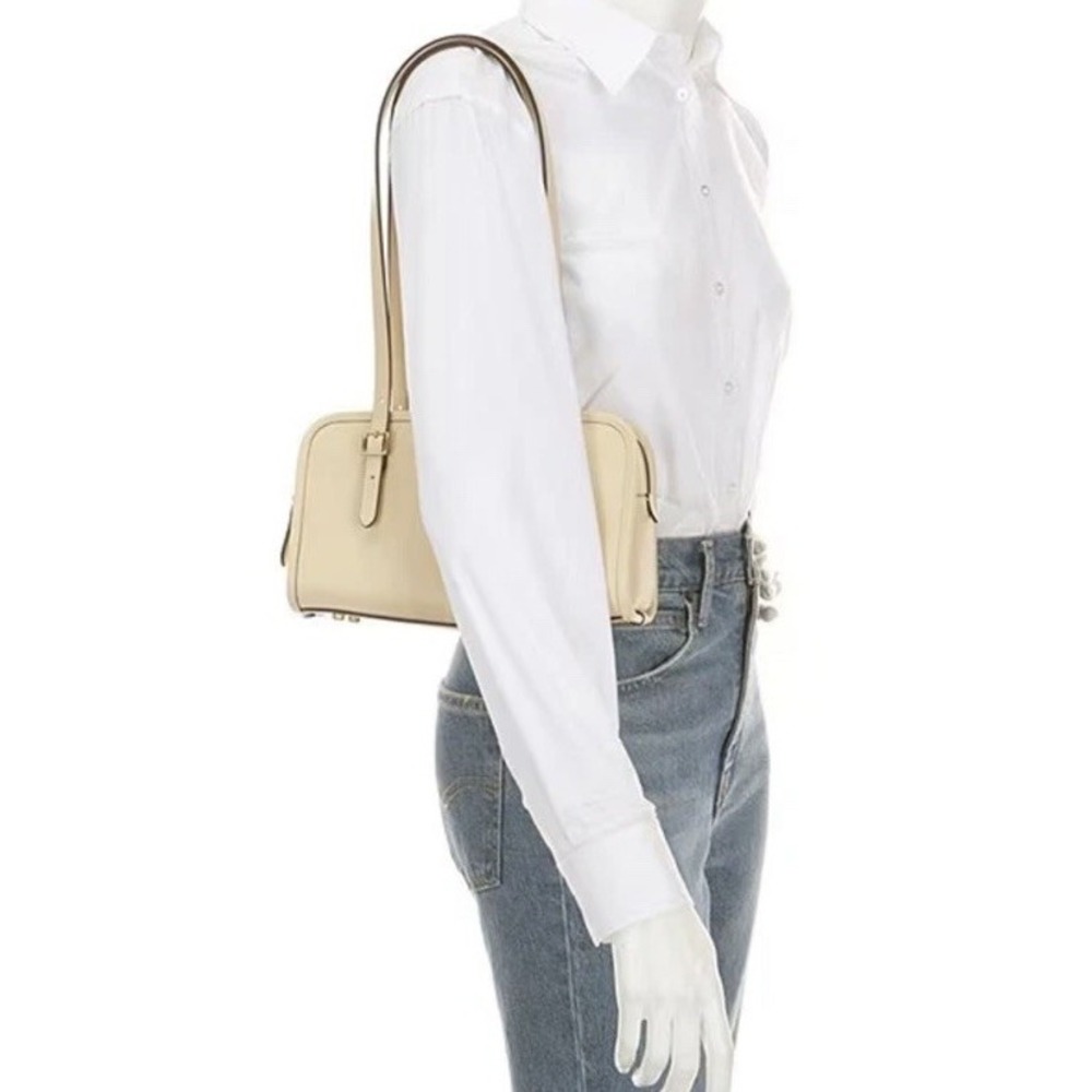 COACH Swing Zip Buckle Detail Satchel Bag in Moon Light Retail $395 - Picture 3 of 9